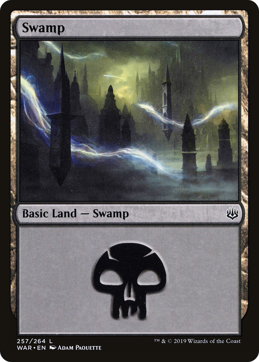 Swamp (WAR-257) [War of the Spark] Foil MTG Single Wizards of the Coast
