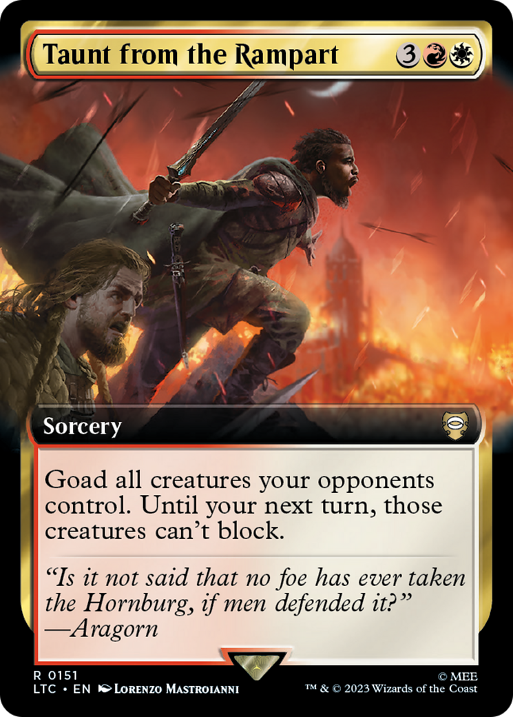 Taunt from the Rampart (LTC-151) [Tales of Middle-earth Commander] (Extended Art) MTG Single Wizards of the Coast