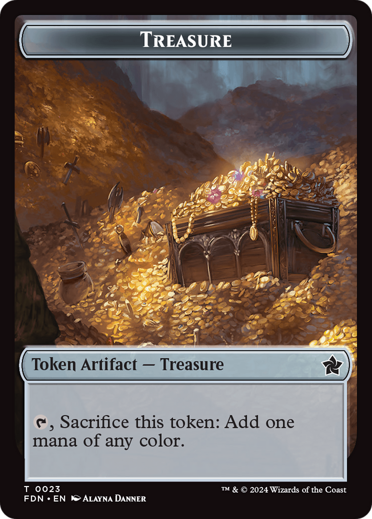 Treasure (TFDN-023) [Tokens] Foundations Tokens Foil MTG Single Wizards of the Coast