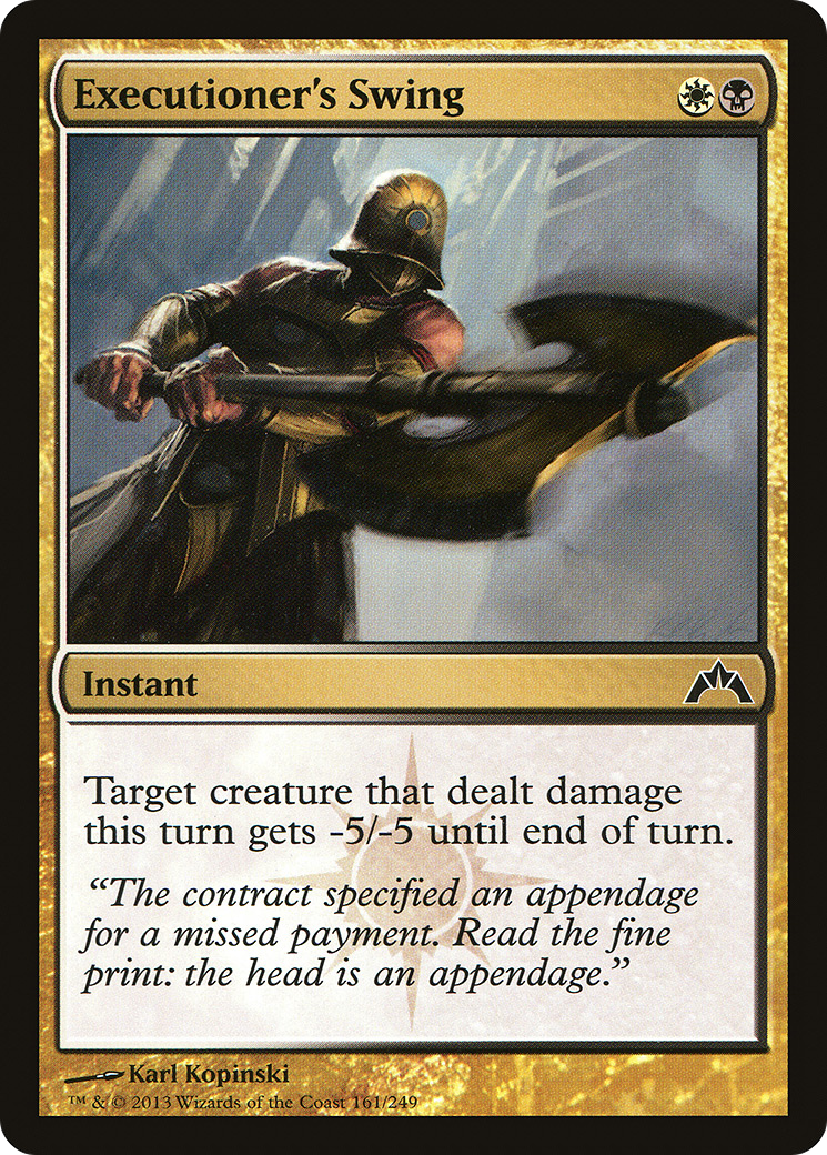 Executioner's Swing (GTC-161) [Gatecrash] Foil MTG Single Wizards of the Coast