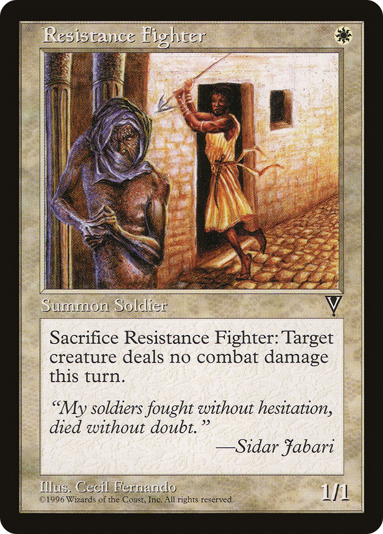 Resistance Fighter (VIS-018) [Visions] MTG Single Wizards of the Coast
