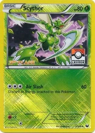 Scyther 4/108 (Pokemon League) [3rd Place] () Reverse Holofoil [Promos: League & Championship Cards] Pokemon Single Pokémon