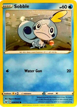 Sobble - 54/202 (Cosmos Holo) Holofoil [Misc: Blister Exclusives] Pokemon Single Pokémon