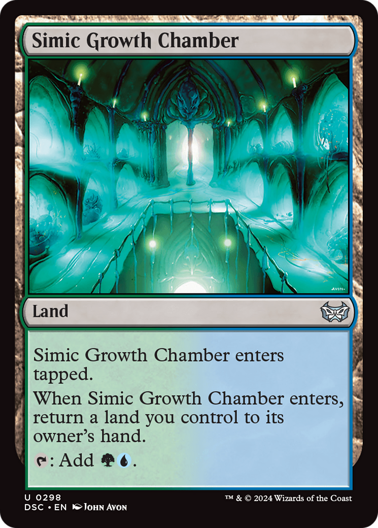 Simic Growth Chamber (DSC-298) [Duskmourn: House of Horror Commander] MTG Single Wizards of the Coast