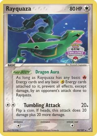 Rayquaza - 22/107 (2004-2005 Gym Challenge) () [Promos: League & Championship Cards] Pokemon Single Pokémon