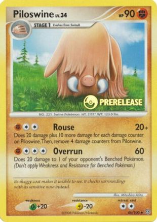 Piloswine 46/100 (Prerelease) () [Promos: Nintendo Promos] Pokemon Single Pokémon