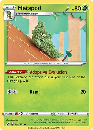Metapod (2/192) Reverse Holofoil [SWSH: Rebel Clash] Pokemon Single Pokémon