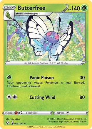 Butterfree (3/192) Holofoil [SWSH: Rebel Clash] Pokemon Single Pokémon