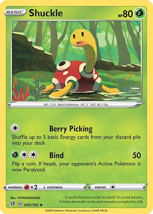 Shuckle (5/192) Reverse Holofoil [SWSH: Rebel Clash] Pokemon Single Pokémon