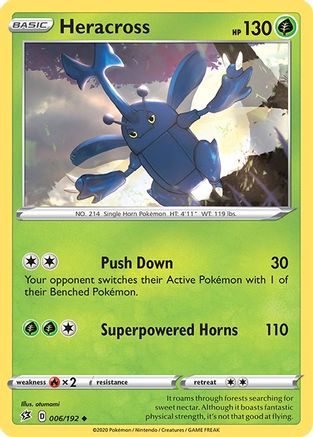 Heracross (6/192) Reverse Holofoil [SWSH: Rebel Clash] Pokemon Single Pokémon