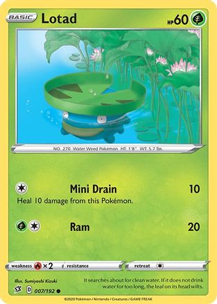 Lotad (7/192) Reverse Holofoil [SWSH: Rebel Clash] Pokemon Single Pokémon
