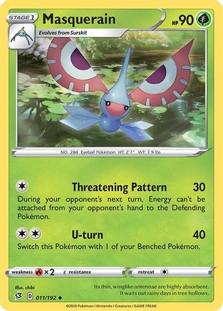 Masquerain (11/192) Reverse Holofoil [SWSH: Rebel Clash] Pokemon Single Pokémon