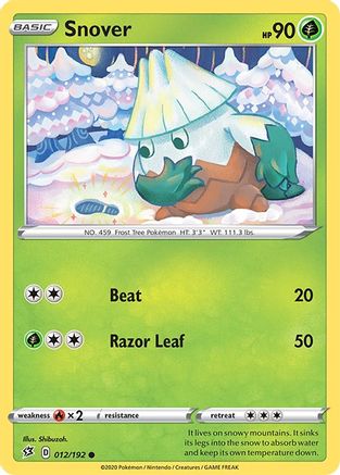 Snover (12/192) Reverse Holofoil [SWSH: Rebel Clash] Pokemon Single Pokémon