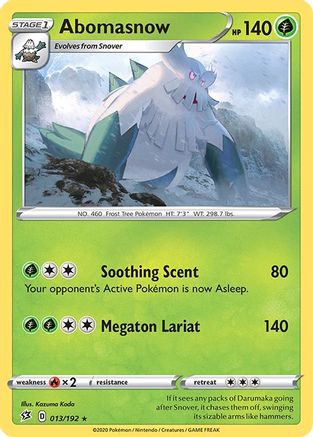Abomasnow (13/192) Reverse Holofoil [SWSH: Rebel Clash] Pokemon Single Pokémon