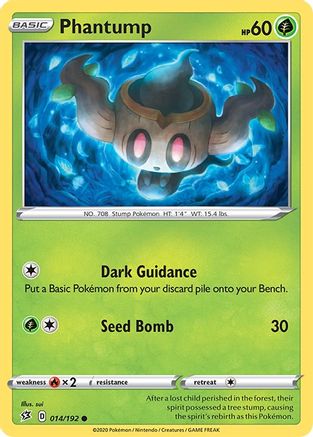 Phantump (14/192) Reverse Holofoil [SWSH: Rebel Clash] Pokemon Single Pokémon