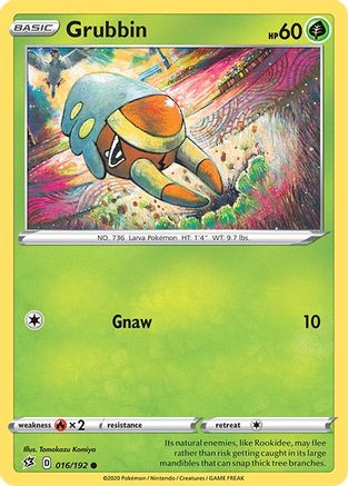 Grubbin (16/192) Reverse Holofoil [SWSH: Rebel Clash] Pokemon Single Pokémon