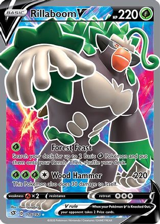 Rillaboom V (Full Art) 175/192 Holofoil [SWSH: Rebel Clash] Pokemon Single Pokémon