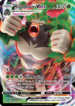 Rillaboom VMAX 18/192 Holofoil [SWSH: Rebel Clash] Pokemon Single Pokémon