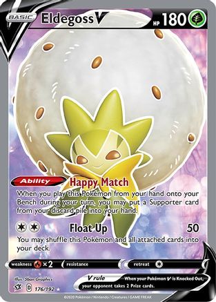Eldegoss V (Full Art) (176/192) Holofoil [SWSH: Rebel Clash] Pokemon Single Pokémon