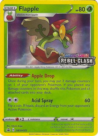 Flapple - SWSH022 (Prerelease) (/307) Holofoil [Promos: SWSH Promo Cards] Pokemon Single Pokémon