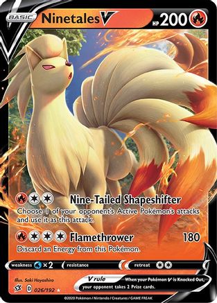 Ninetales V 26/192 Holofoil [SWSH: Rebel Clash] Pokemon Single Pokémon