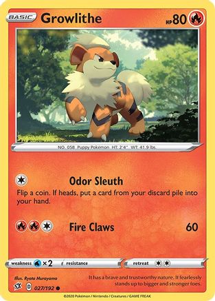 Growlithe (27/192) [SWSH: Rebel Clash] Pokemon Single Pokémon