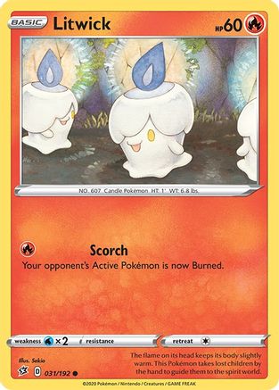 Litwick (31/192) Reverse Holofoil [SWSH: Rebel Clash] Pokemon Single Pokémon