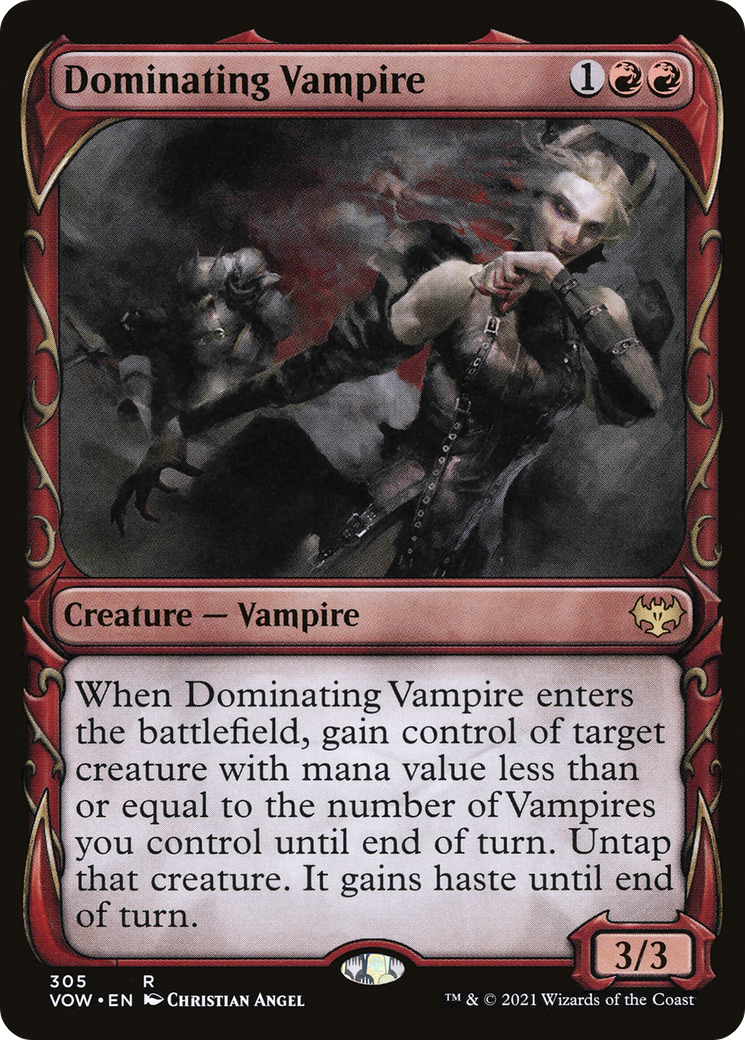 Dominating Vampire (VOW-305) [Innistrad: Crimson Vow] (Showcase) MTG Single Wizards of the Coast