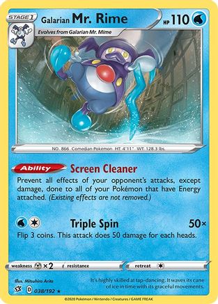 Galarian Mr. Rime (38/192) [SWSH: Rebel Clash] Pokemon Single Pokémon