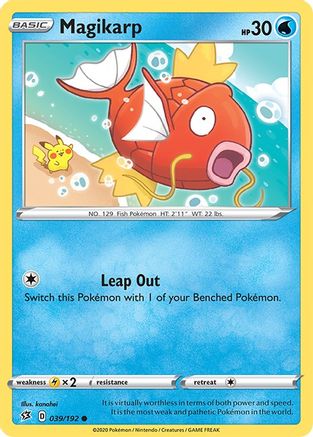 Magikarp (39/192) Reverse Holofoil [SWSH: Rebel Clash] Pokemon Single Pokémon