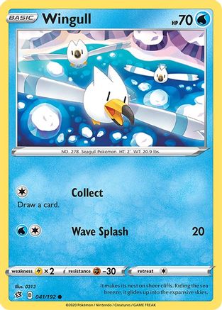 Wingull (41/192) Reverse Holofoil [SWSH: Rebel Clash] Pokemon Single Pokémon