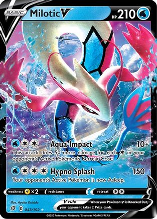Milotic V (43/192) Holofoil [SWSH: Rebel Clash] Pokemon Single Pokémon
