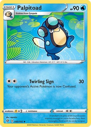 Palpitoad (45/192) Reverse Holofoil [SWSH: Rebel Clash] Pokemon Single Pokémon