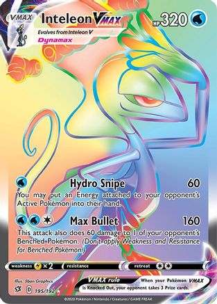 Inteleon VMAX (Secret) (/192) Holofoil [SWSH: Rebel Clash] Pokemon Single Pokémon