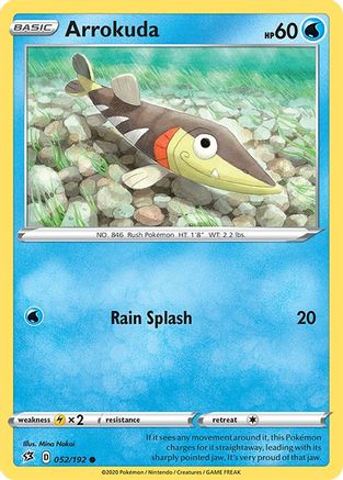 Arrokuda (52/192) Reverse Holofoil [SWSH: Rebel Clash] Pokemon Single Pokémon