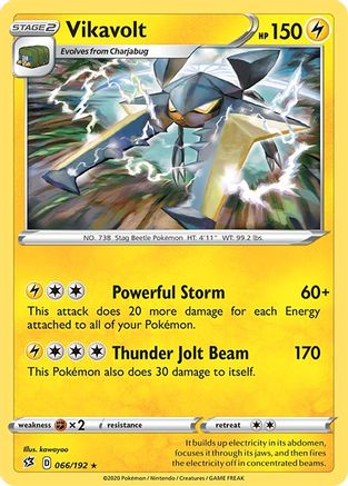 Vikavolt (66/192) Holofoil [SWSH: Rebel Clash] Pokemon Single Pokémon