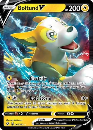 Boltund V (67/192) Holofoil [SWSH: Rebel Clash] Pokemon Single Pokémon