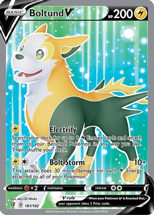Boltund V (Full Art) (181/192) Holofoil [SWSH: Rebel Clash] Pokemon Single Pokémon