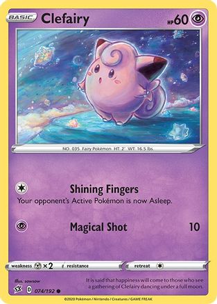 Clefairy (74/192) [SWSH: Rebel Clash] Pokemon Single Pokémon