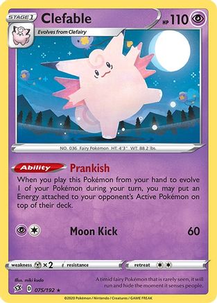 Clefable (75/192) Reverse Holofoil [SWSH: Rebel Clash] Pokemon Single Pokémon