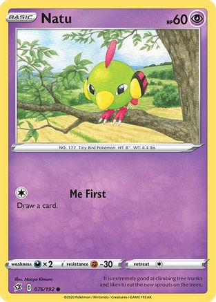 Natu (76/192) Reverse Holofoil [SWSH: Rebel Clash] Pokemon Single Pokémon