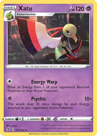 Xatu (77/192) Reverse Holofoil [SWSH: Rebel Clash] Pokemon Single Pokémon