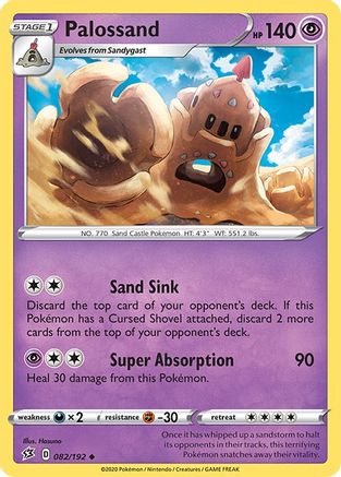 Palossand (82/192) Reverse Holofoil [SWSH: Rebel Clash] Pokemon Single Pokémon