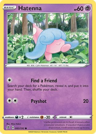 Hatenna (83/192) [SWSH: Rebel Clash] Pokemon Single Pokémon