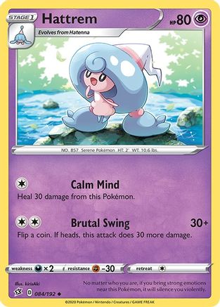 Hattrem (84/192) Reverse Holofoil [SWSH: Rebel Clash] Pokemon Single Pokémon