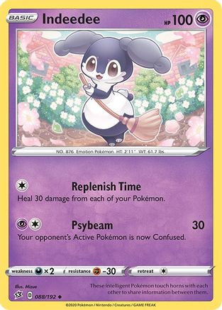 Indeedee (88/192) Reverse Holofoil [SWSH: Rebel Clash] Pokemon Single Pokémon