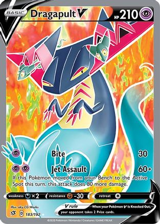 Dragapult V (Full Art) (183/192) Holofoil [SWSH: Rebel Clash] Pokemon Single Pokémon
