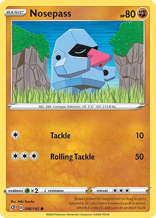 Nosepass (/192) Reverse Holofoil [SWSH: Rebel Clash] Pokemon Single Pokémon