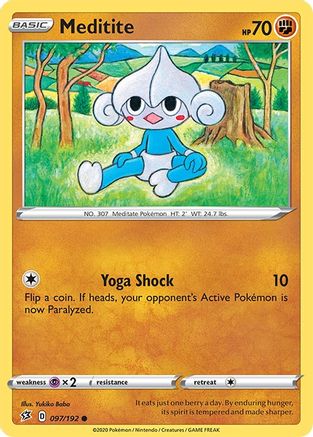 Meditite (97/192) [SWSH: Rebel Clash] Pokemon Single Pokémon