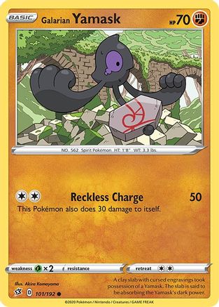 Galarian Yamask (101/192) [SWSH: Rebel Clash] Pokemon Single Pokémon